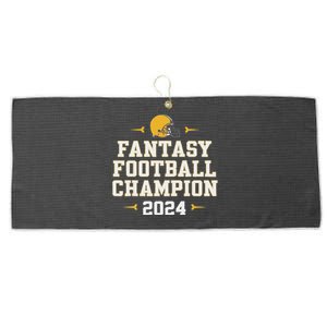 Fantasy Football Champion 2024 Large Microfiber Waffle Golf Towel