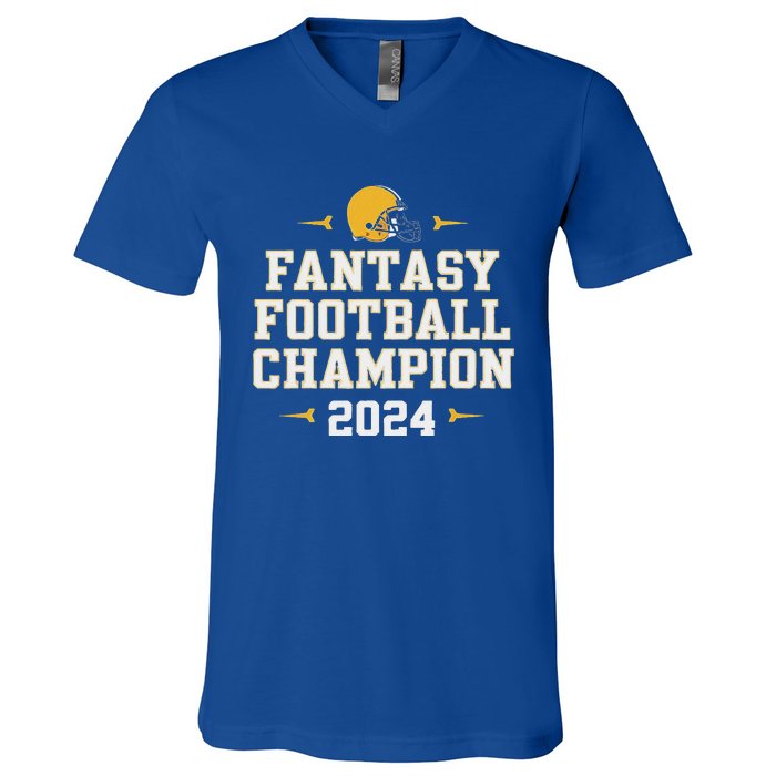 Fantasy Football Champion 2024 V-Neck T-Shirt