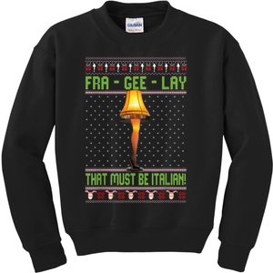 Frageelay Funny Christmas Fragile Italian Xmas Kids Sweatshirt