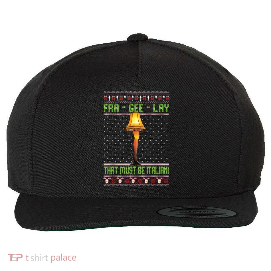 Frageelay Funny Christmas Fragile Italian Xmas Wool Snapback Cap