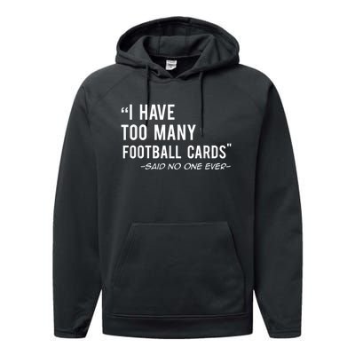 Funny Football Cards Collector Gift Performance Fleece Hoodie