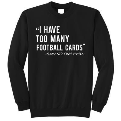 Funny Football Cards Collector Gift Sweatshirt