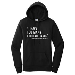 Funny Football Cards Collector Gift Women's Pullover Hoodie