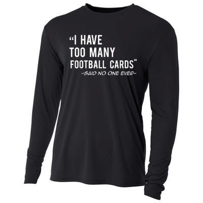 Funny Football Cards Collector Gift Cooling Performance Long Sleeve Crew