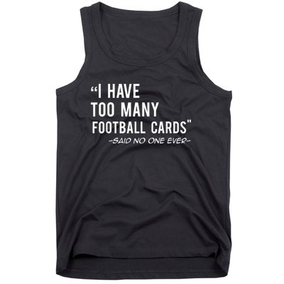 Funny Football Cards Collector Gift Tank Top