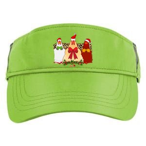 Funny Festive Christmas Chickens Adult Drive Performance Visor