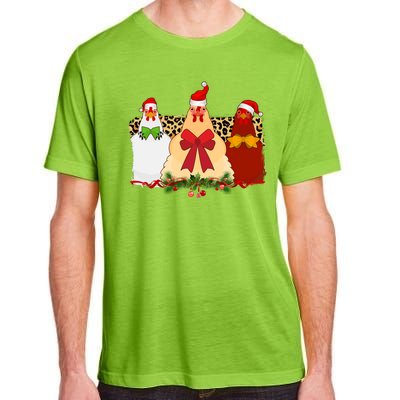 Funny Festive Christmas Chickens Adult ChromaSoft Performance T-Shirt