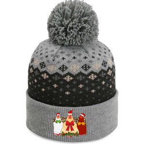 Funny Festive Christmas Chickens The Baniff Cuffed Pom Beanie