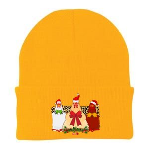 Funny Festive Christmas Chickens Knit Cap Winter Beanie