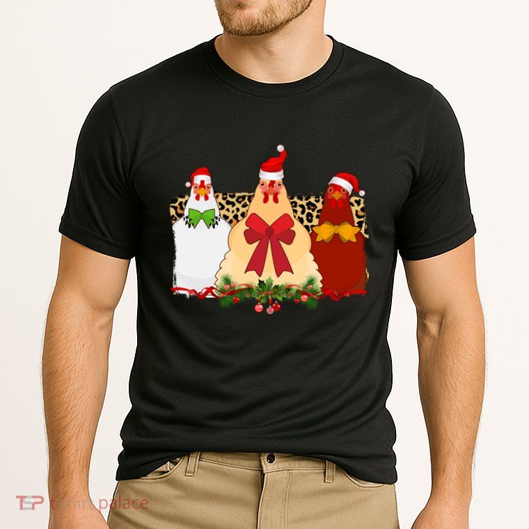 Funny Festive Christmas Chickens Performance Shirt