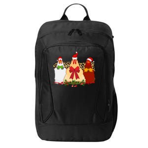 Funny Festive Christmas Chickens City Backpack