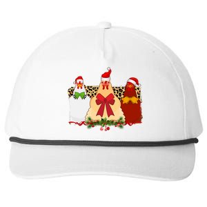 Funny Festive Christmas Chickens Snapback Five-Panel Rope Hat