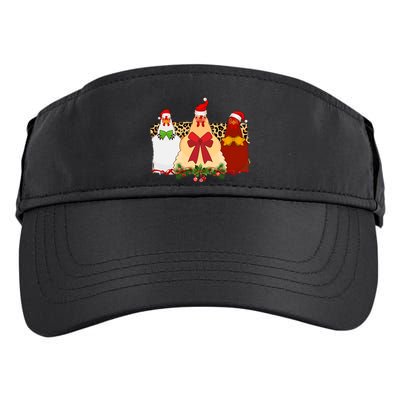 Funny Festive Christmas Chickens Adult Drive Performance Visor