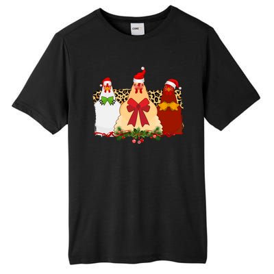 Funny Festive Christmas Chickens Tall Fusion ChromaSoft Performance T-Shirt