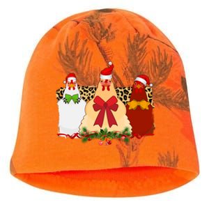 Funny Festive Christmas Chickens Kati - Camo Knit Beanie