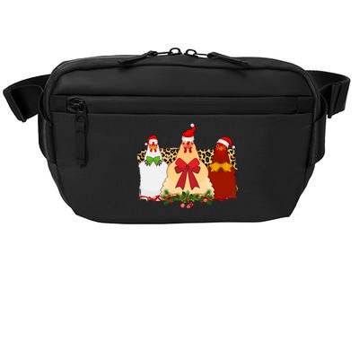 Funny Festive Christmas Chickens Crossbody Pack