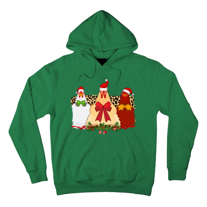 Funny Festive Christmas Chickens Hoodie