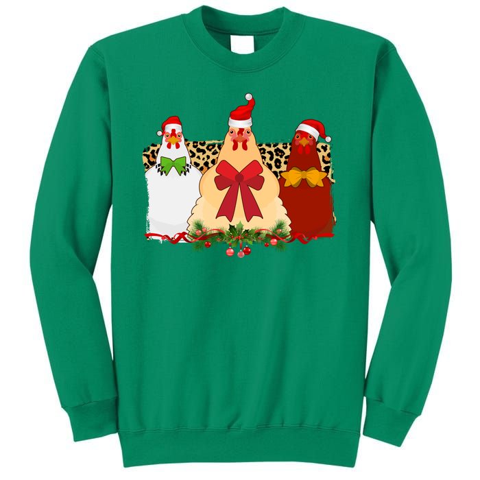 Funny Festive Christmas Chickens Sweatshirt