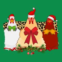 Funny Festive Christmas Chickens Premium T-Shirt