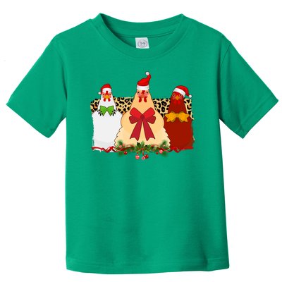 Funny Festive Christmas Chickens Toddler T-Shirt