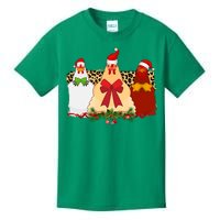 Funny Festive Christmas Chickens Kids T-Shirt