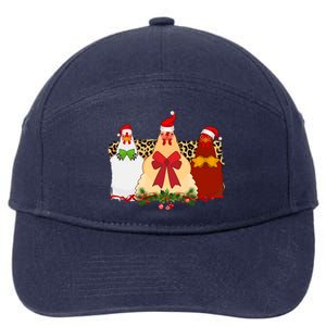 Funny Festive Christmas Chickens 7-Panel Snapback Hat