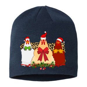 Funny Festive Christmas Chickens Sustainable Beanie