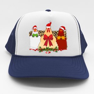 Funny Festive Christmas Chickens Trucker Hat