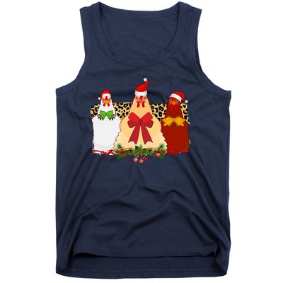 Funny Festive Christmas Chickens Tank Top