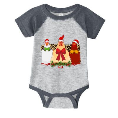 Funny Festive Christmas Chickens Infant Baby Jersey Bodysuit