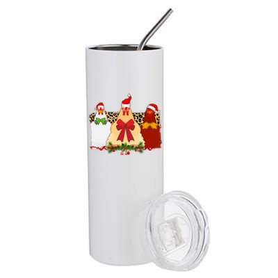 Funny Festive Christmas Chickens Stainless Steel Tumbler