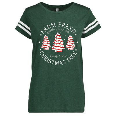 Farm Fresh Christmas Tree Cakes Funny Tree Farm Xmas Pajamas Enza Ladies Jersey Football T-Shirt