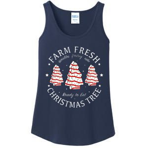 Farm Fresh Christmas Tree Cakes Funny Tree Farm Xmas Pajamas Ladies Essential Tank