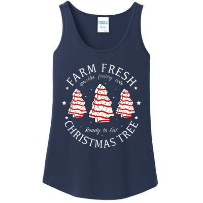 Farm Fresh Christmas Tree Cakes Funny Tree Farm Xmas Pajamas Ladies Essential Tank