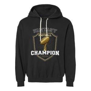 Fantasy Football Champion 2024 Garment-Dyed Fleece Hoodie