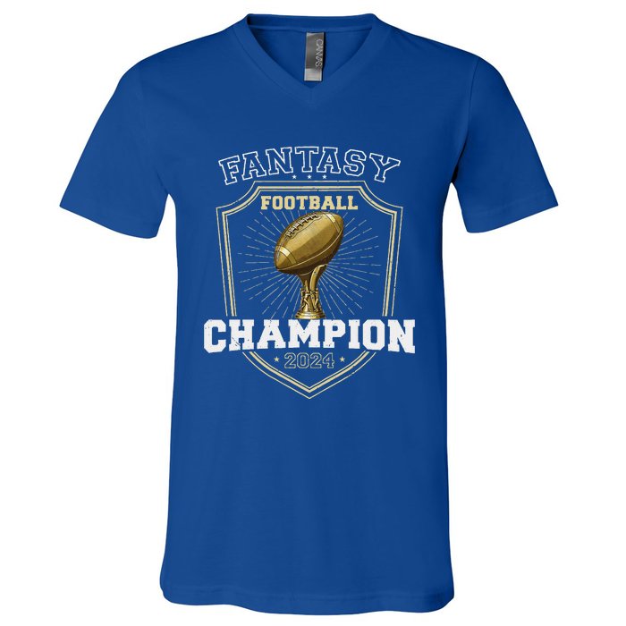 Fantasy Football Champion 2024 V-Neck T-Shirt