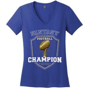 Fantasy Football Champion 2024 Women's V-Neck T-Shirt