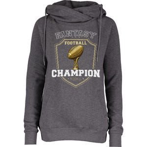 Fantasy Football Champion 2024 Womens Funnel Neck Pullover Hood