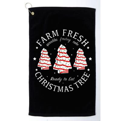 Farm Fresh Christmas Tree Cakes Funny Tree Farm Xmas Pajamas Platinum Collection Golf Towel