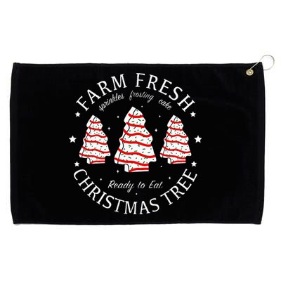 Farm Fresh Christmas Tree Cakes Funny Tree Farm Xmas Pajamas Grommeted Golf Towel