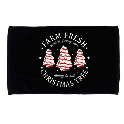 Farm Fresh Christmas Tree Cakes Funny Tree Farm Xmas Pajamas Microfiber Hand Towel