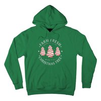 Farm Fresh Christmas Tree Cakes Funny Tree Farm Xmas Pajamas Hoodie