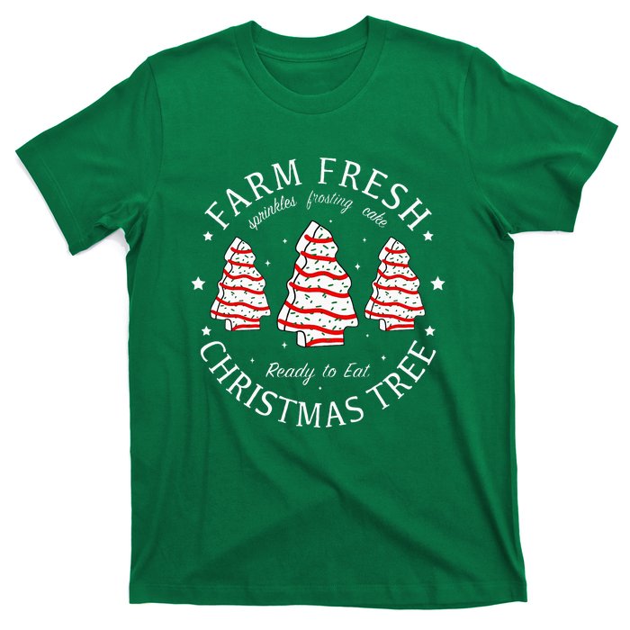 Farm Fresh Christmas Tree Cakes Funny Tree Farm Xmas Pajamas T-Shirt