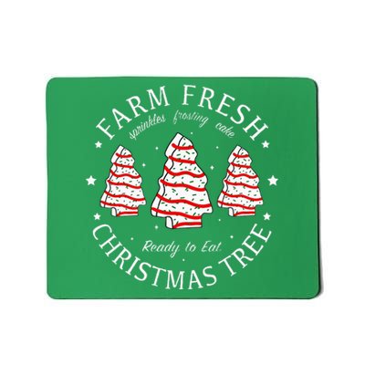 Farm Fresh Christmas Tree Cakes Funny Tree Farm Xmas Pajamas Mousepad