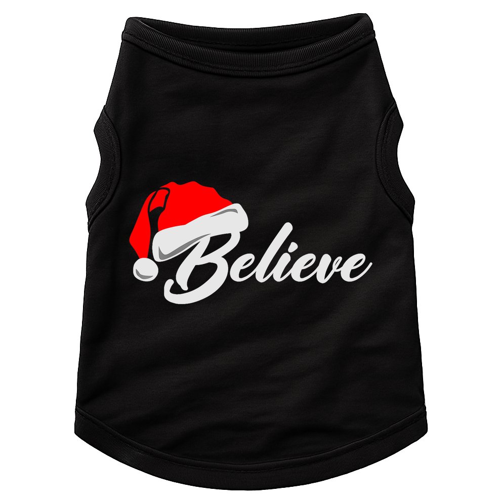 Funny Family Christmas Believe Santa Claus Cute Xmas Holiday Doggie Tank