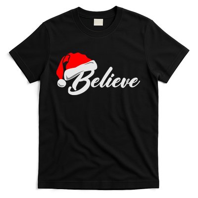 Funny Family Christmas Believe Santa Claus Cute Xmas Holiday T-Shirt