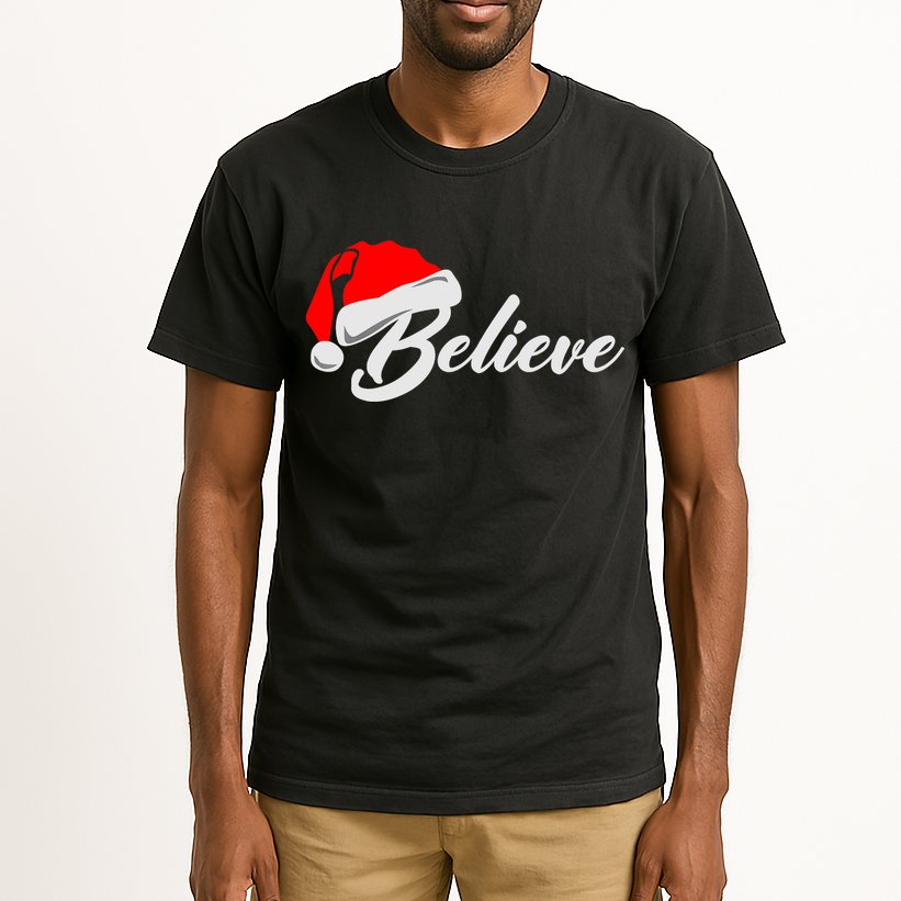 Funny Family Christmas Believe Santa Claus Cute Xmas Holiday Tall T-Shirt