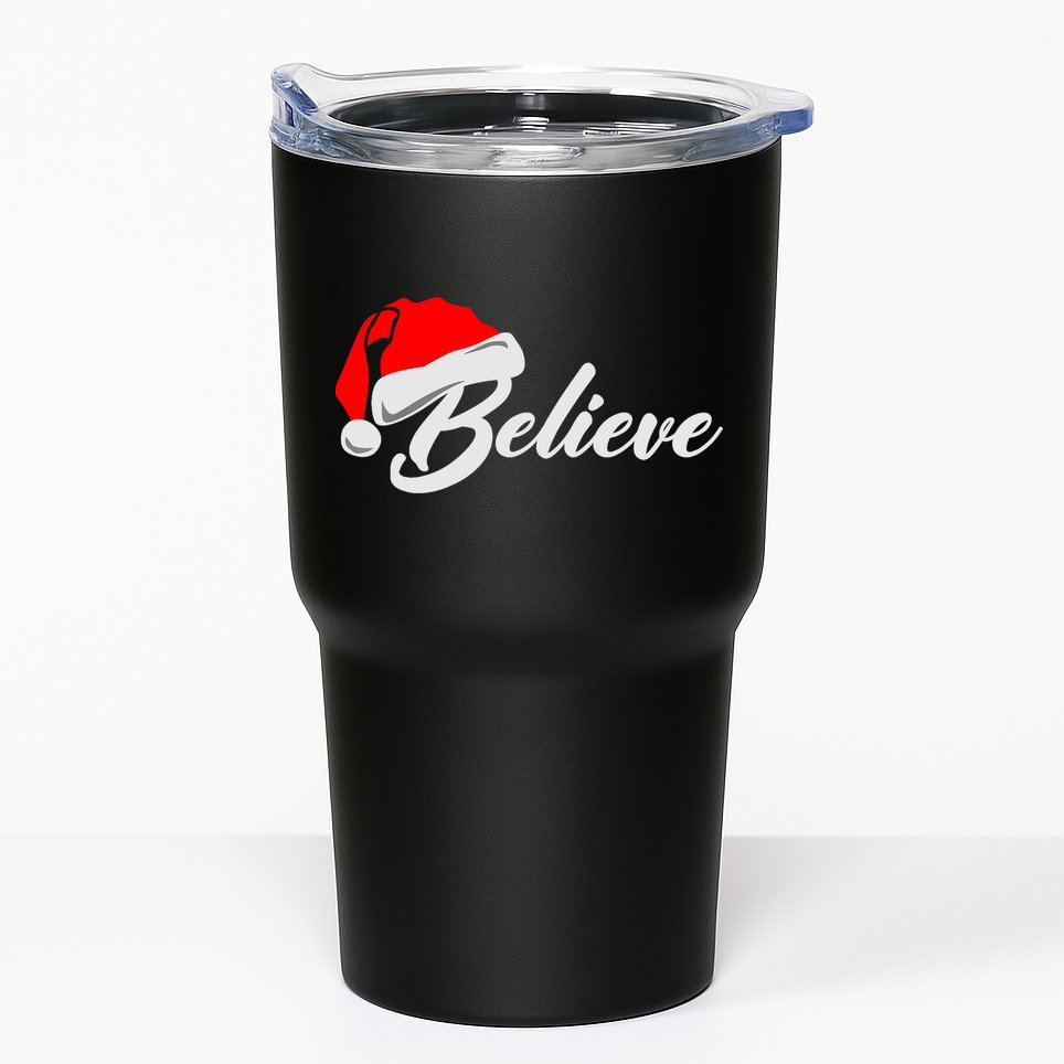 Funny Family Christmas Believe Santa Claus Cute Xmas Holiday Tumbler