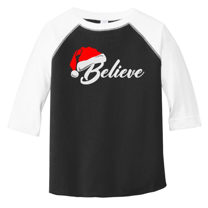 Funny Family Christmas Believe Santa Claus Cute Xmas Holiday Toddler Fine Jersey T-Shirt