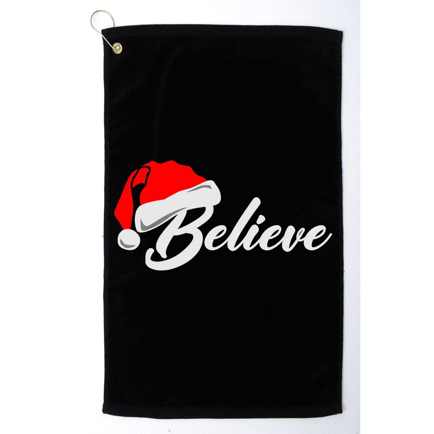 Funny Family Christmas Believe Santa Claus Cute Xmas Holiday Golf Towel